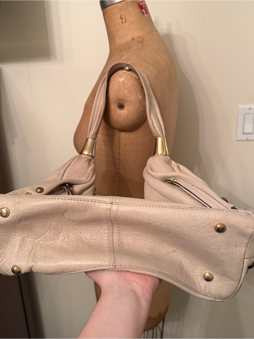 B. Makowsky Studded Slouchy Hobo Bag - Picture 8 of 10